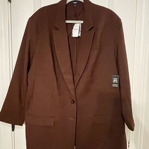 Express Chocolate Brown Blazer